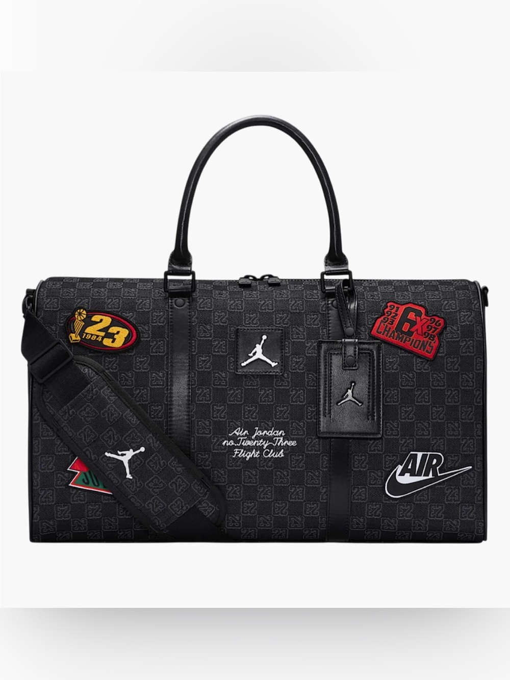 Nike Air Jordan Monogram Champion Luxury 25L Duffle Bag MM9157-023 Size Medium